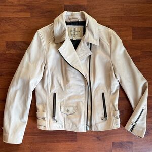 Wilson Vintage Cream Leather Jacket‎ Women’s